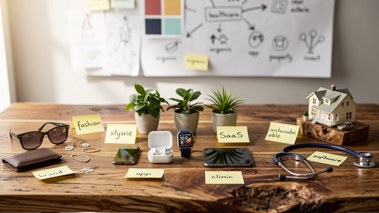 Visual representation of different business niches for social media agency 