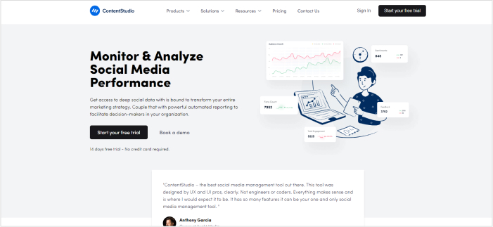 ContentStudio's social media analytics