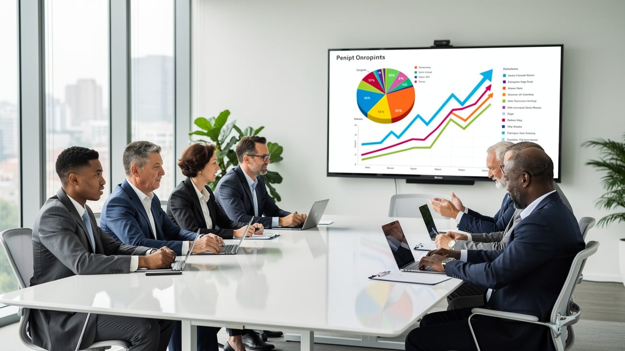 business team collaborating on SEo strategy