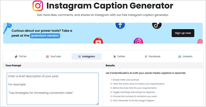 Instagram Caption Generator