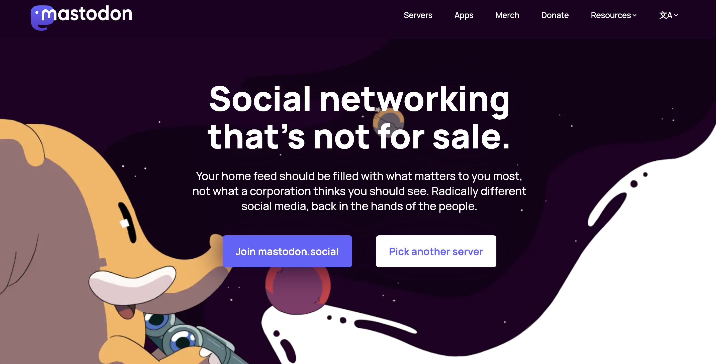 Mastodon's decentralized structure