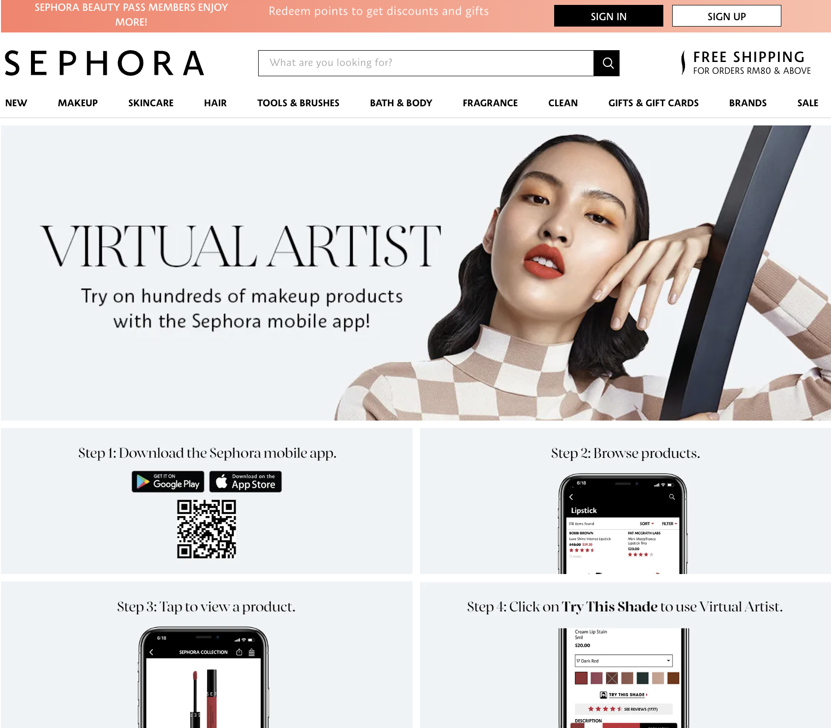 Sephora's Instagram AR integration