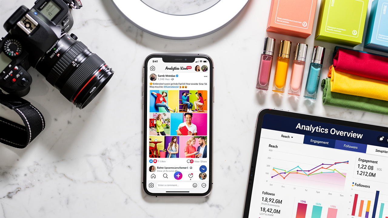 Social media marketing tool and smartphones with analytics