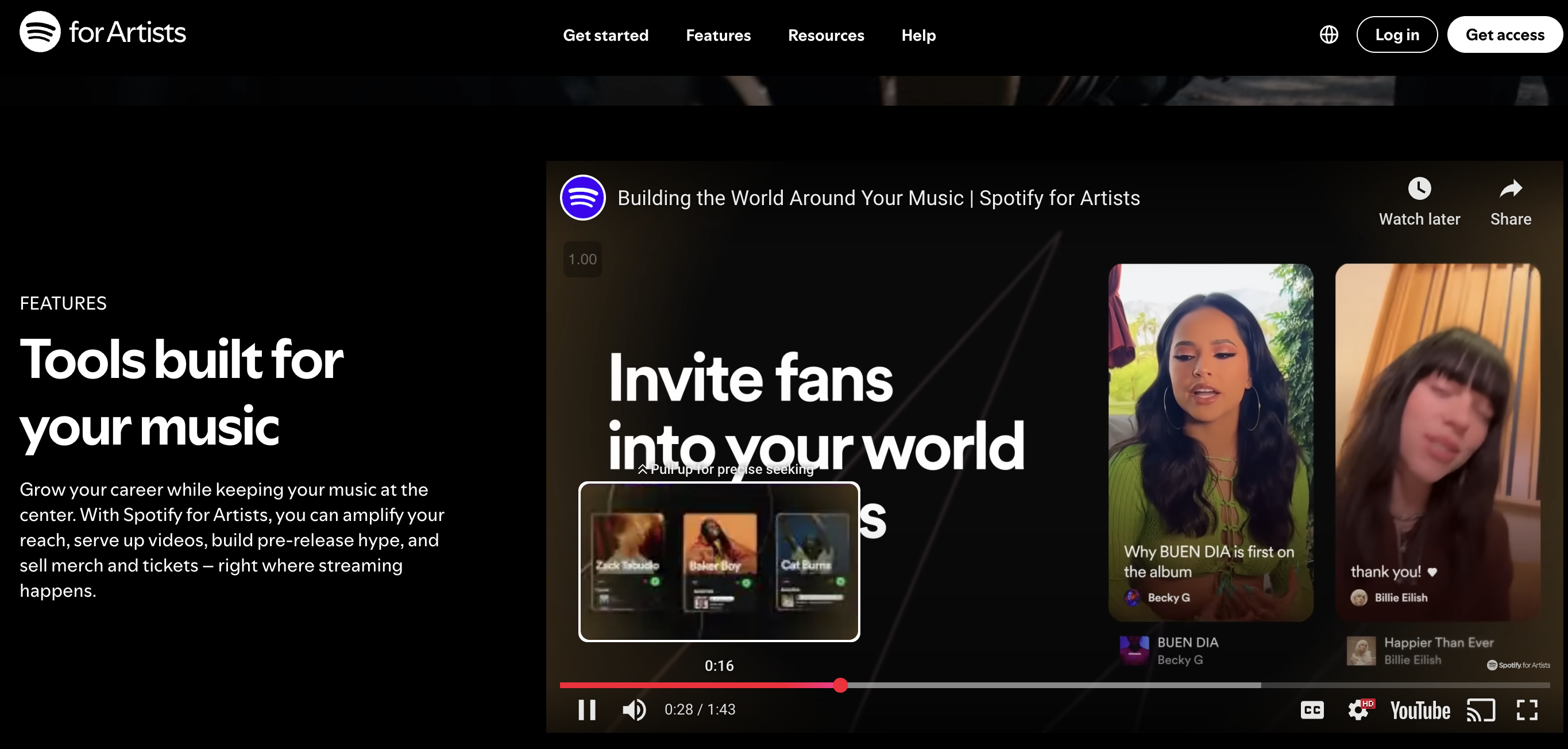 Spotify for artists