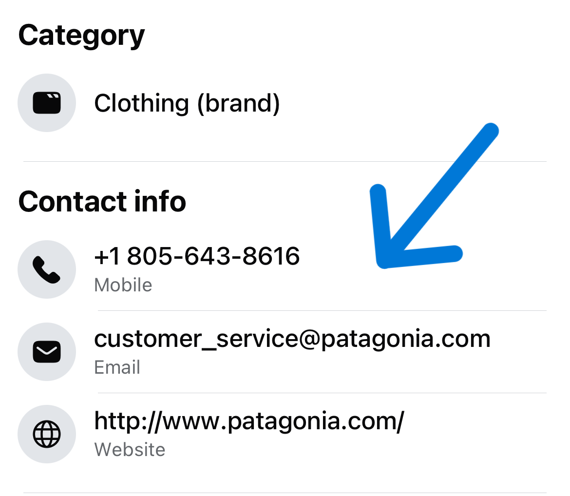 contact info