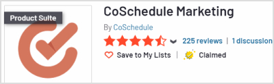 CoSchedule G2 rating