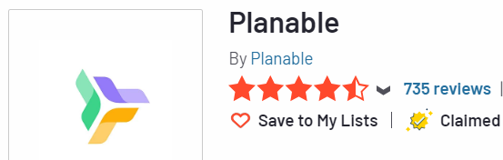 Planable G2 rating