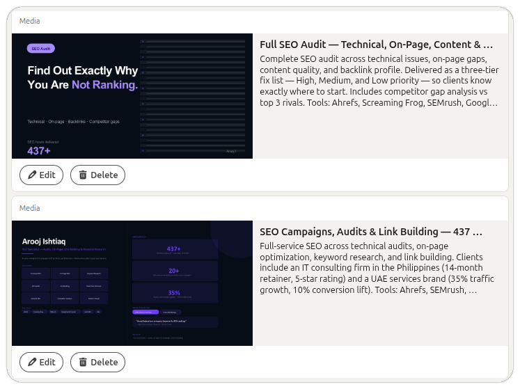 feature section optimization for linkedin profile 