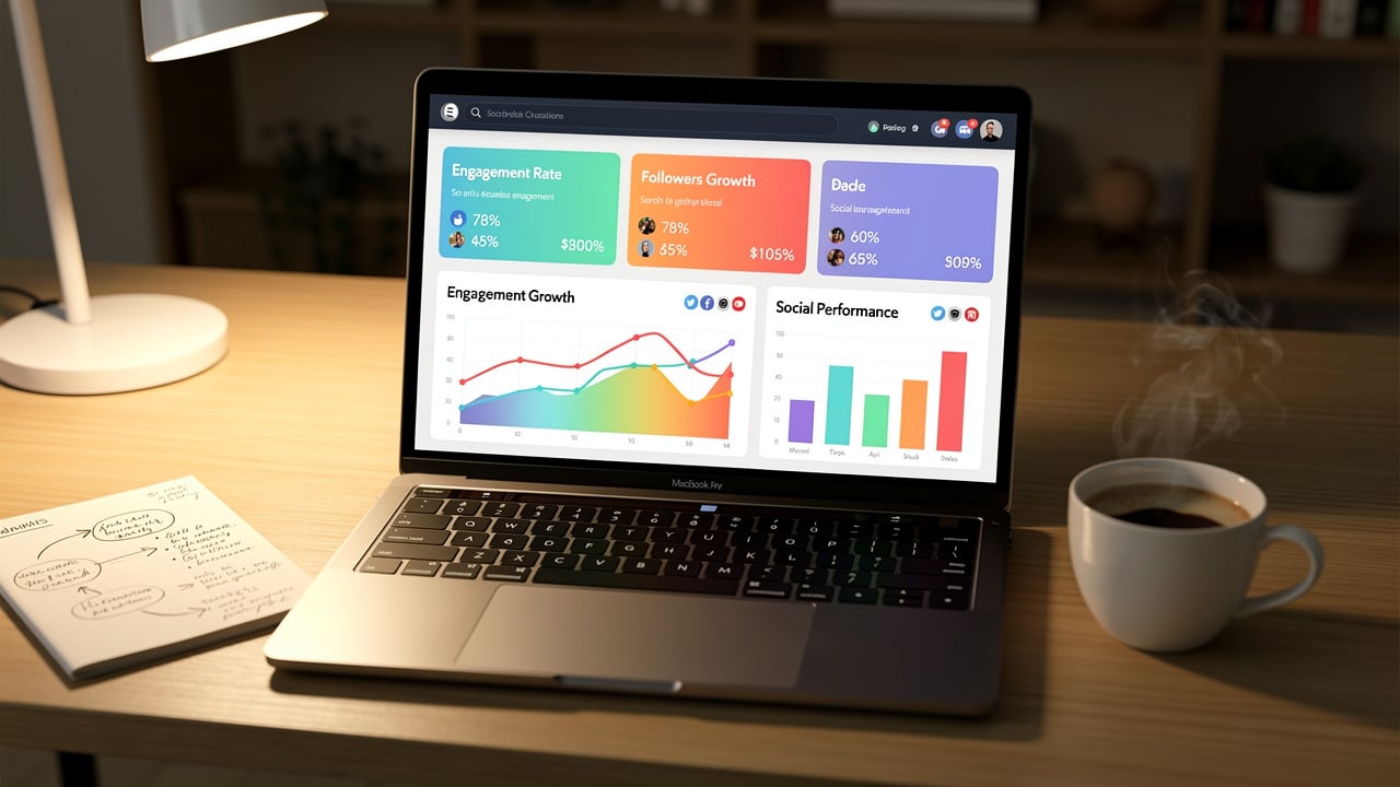 Instagram analytics dashboard showing performance metrics