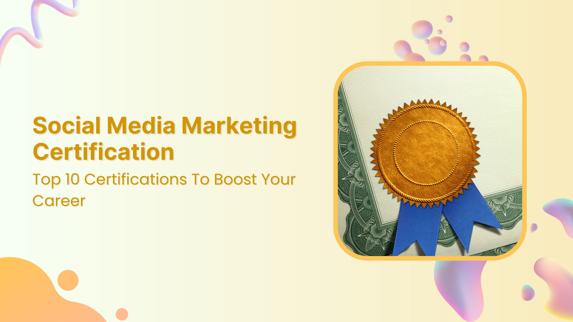 social media marketing certifications