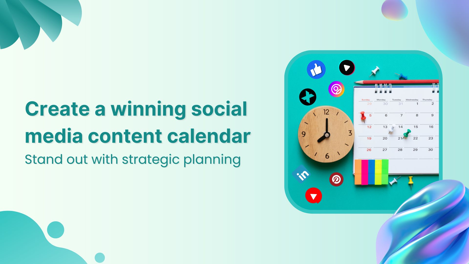 social media content calendar