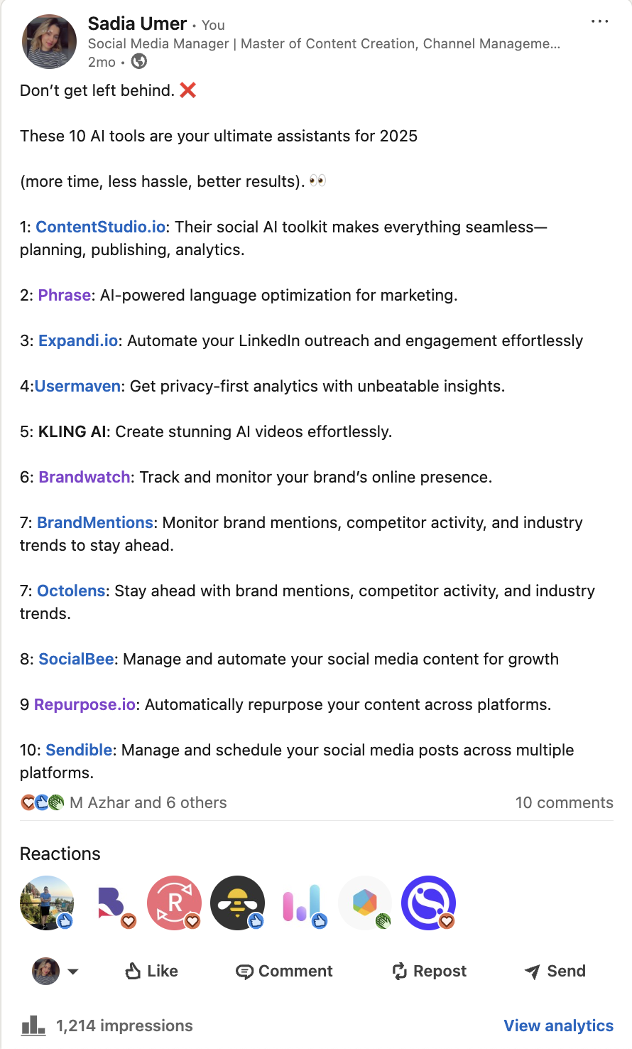 Share of voice + brand mentions