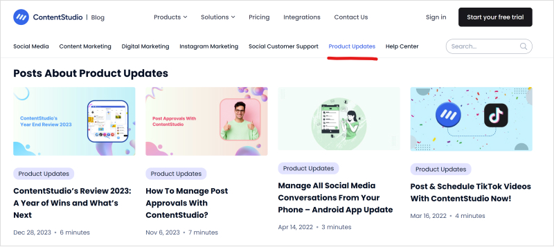 product updates from contentstudio
