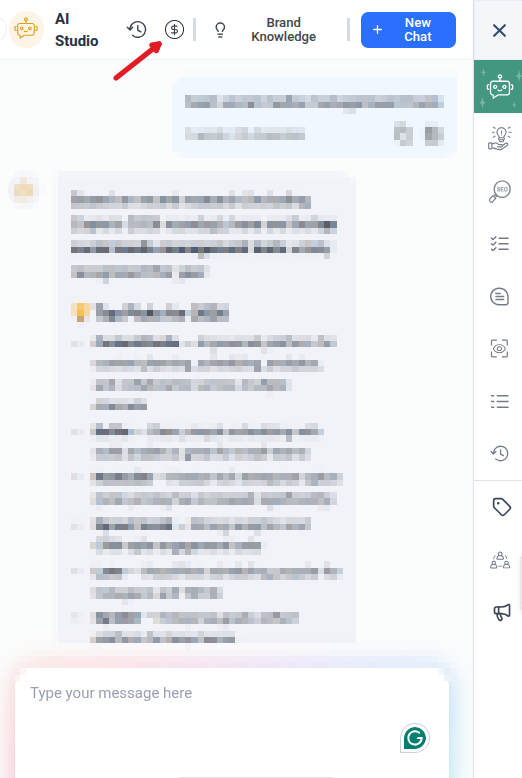 AI assistant credit icon
