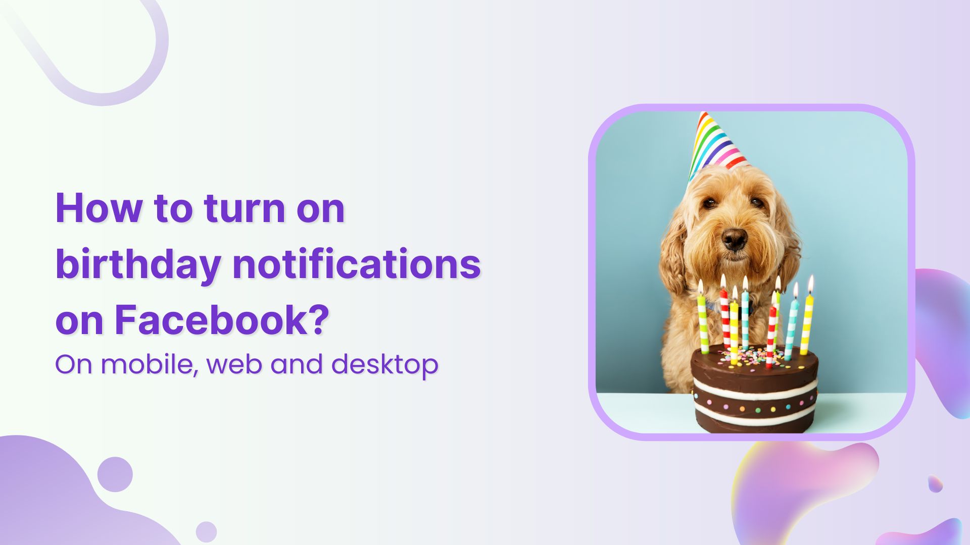 How to turn on birthday notifications on Facebook?