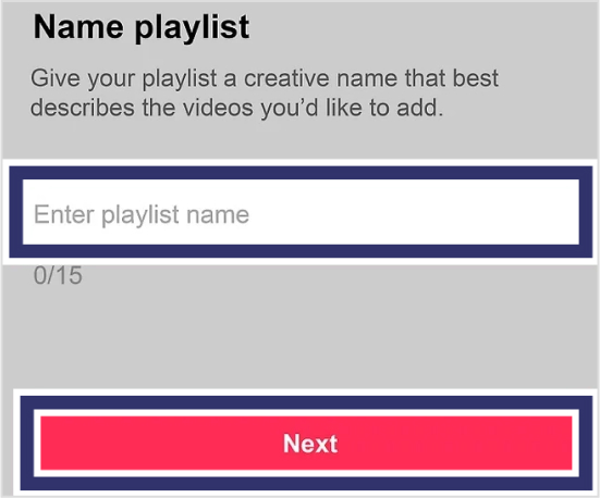 Write a playlist name