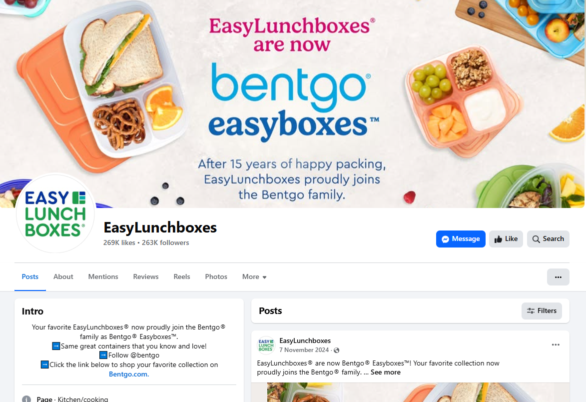 Easylunchboxes Facebook page