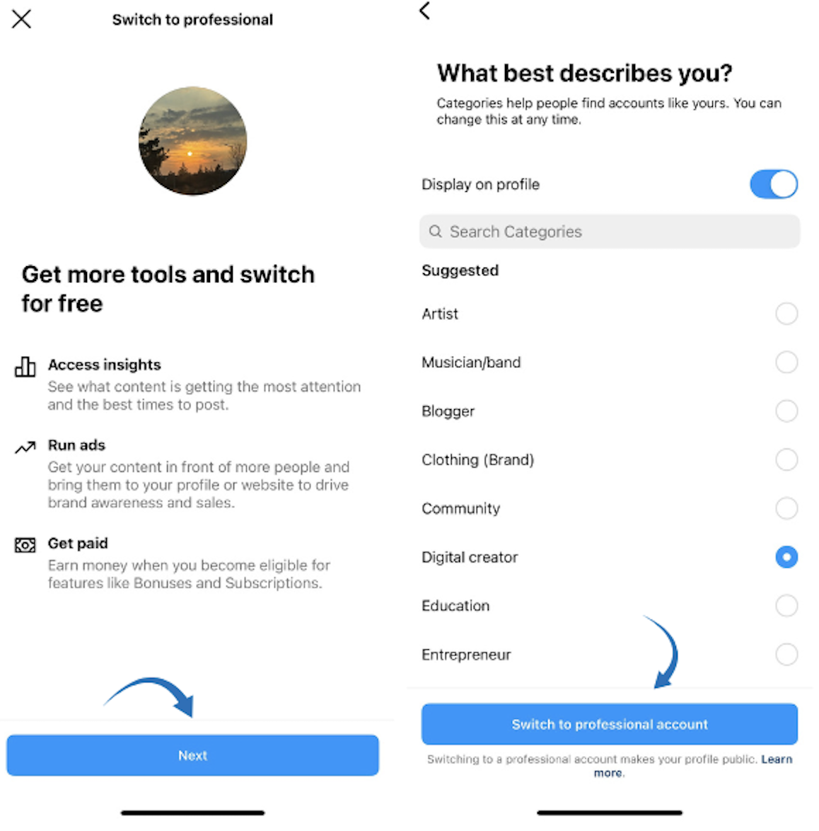 Complete the setup process