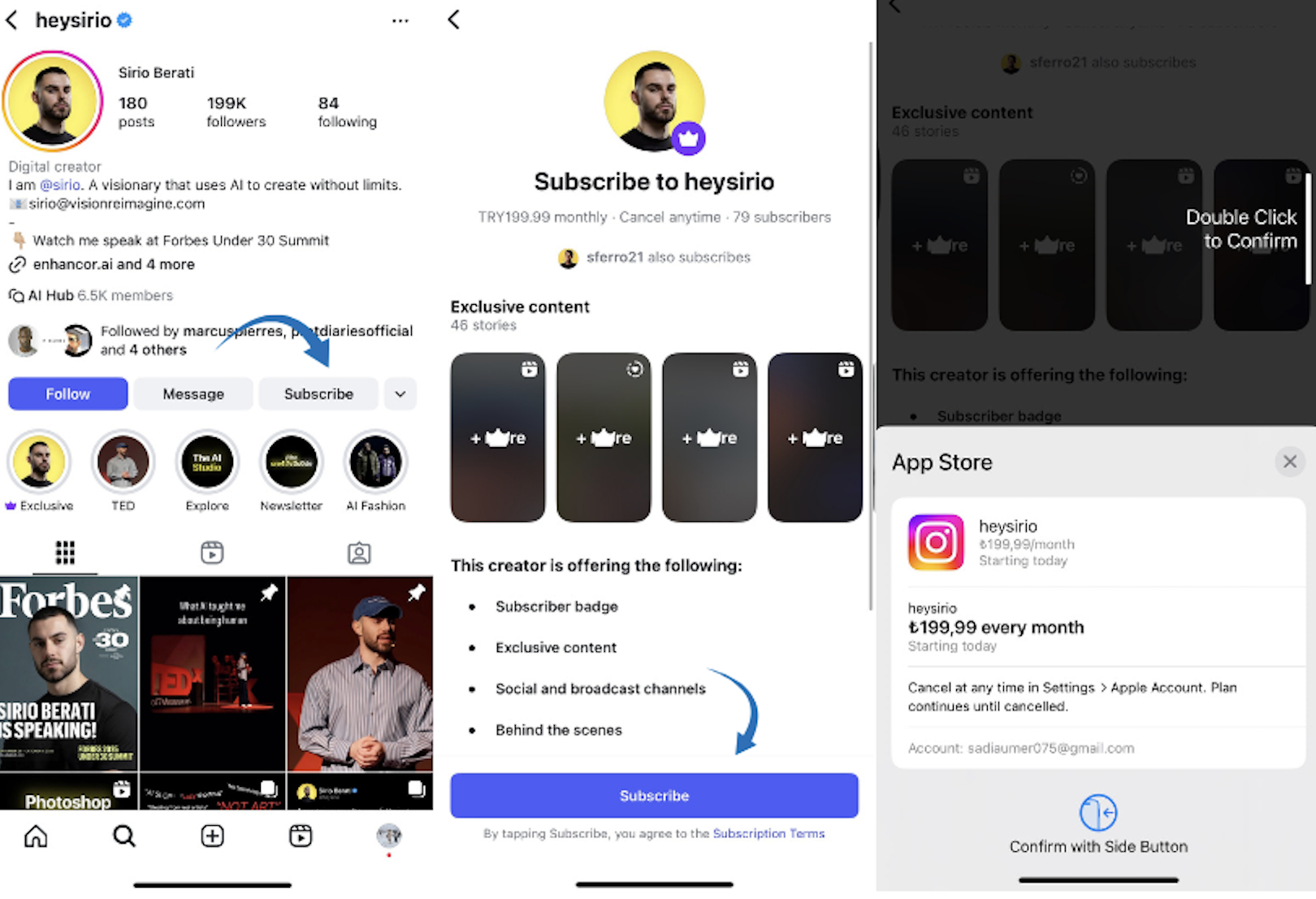 Steps to show subscribers how to subscribe to your profile