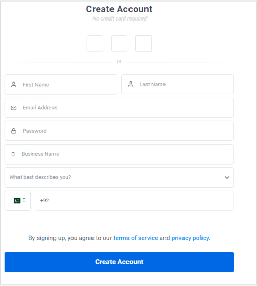 create account