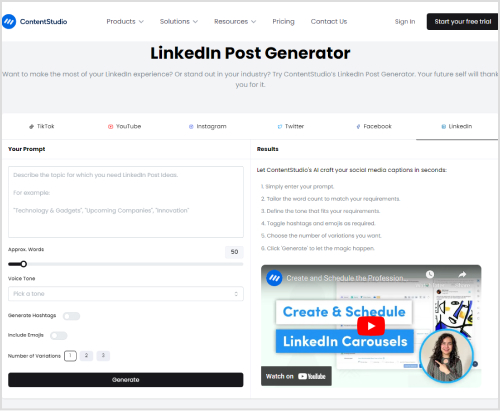 LinkedIn Post Generator