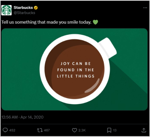 Starbucks tweet