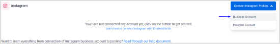 Connect Instagram Profile