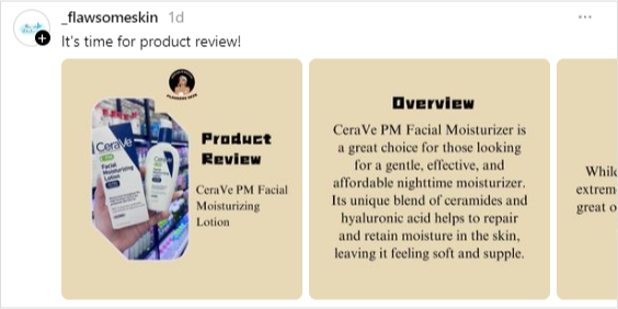 product reviews threads example