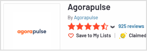 Agorapulse G2 rating