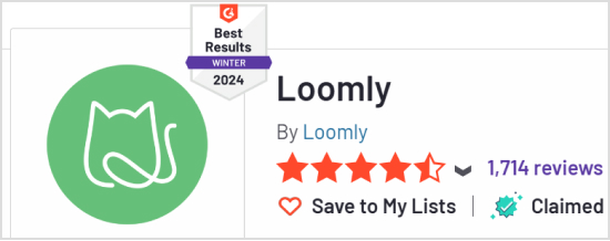 Loomly G2 rating