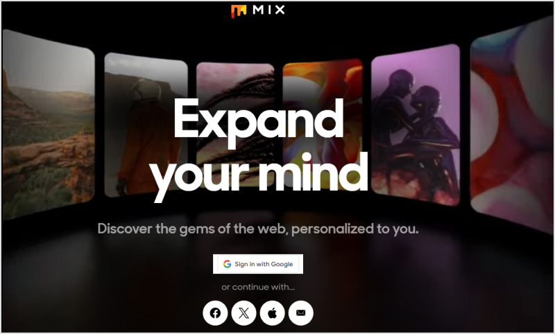 Mix Website: an alternative to Pinterest