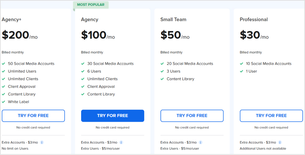 Social Pilot Pricing