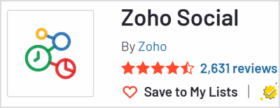 Zoho Social G2 Rating