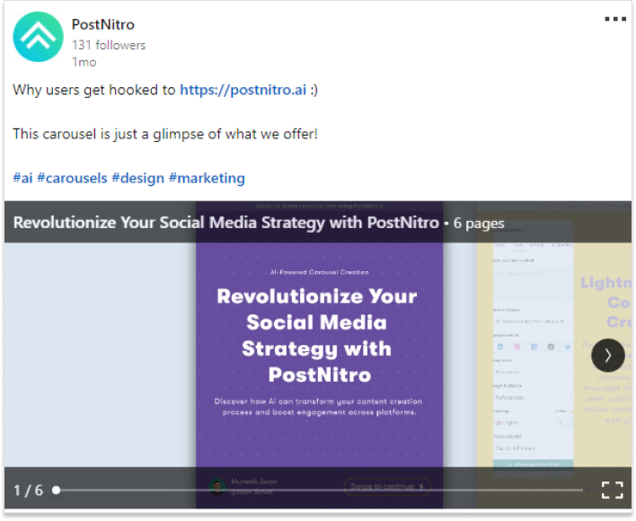 LinkedIn carousels