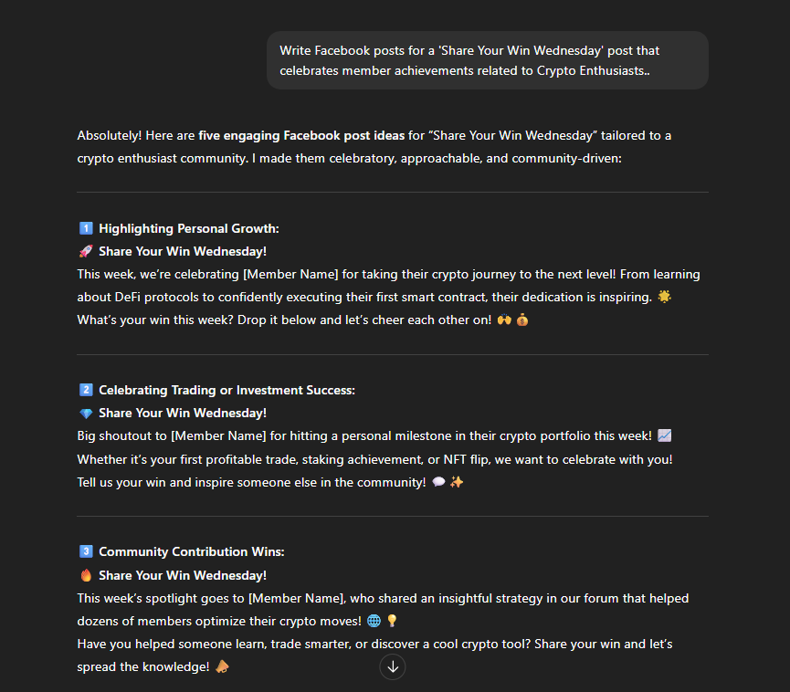 Discussion starter prompts