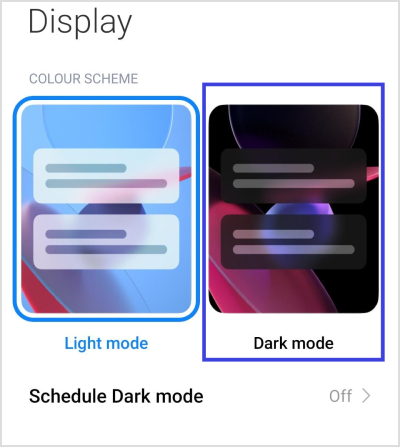 Tap Dark Mode