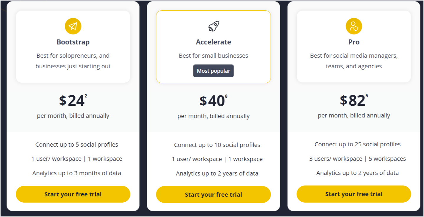 SocialBee pricing