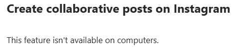 Instagram Collaborative Posts on Computer