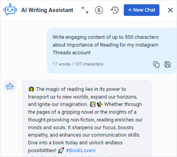 ContentStudio's AI assistant