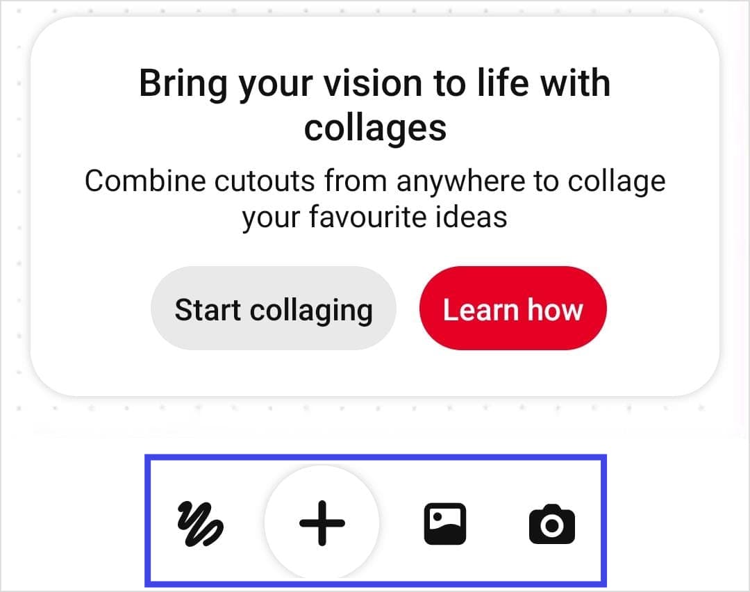 Collage Creation Options in Pinterest