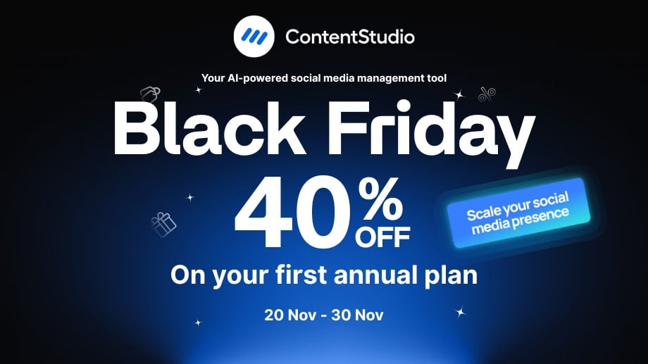ContentStudio Black Friday deal
