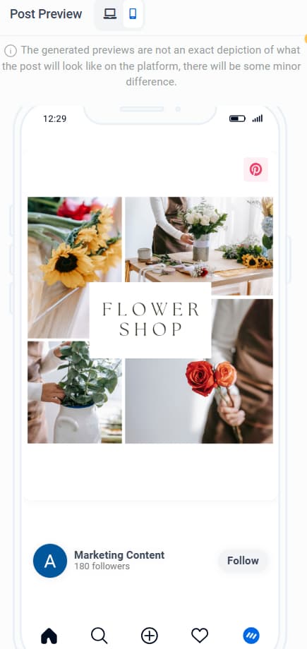 Pinterest Post Preview