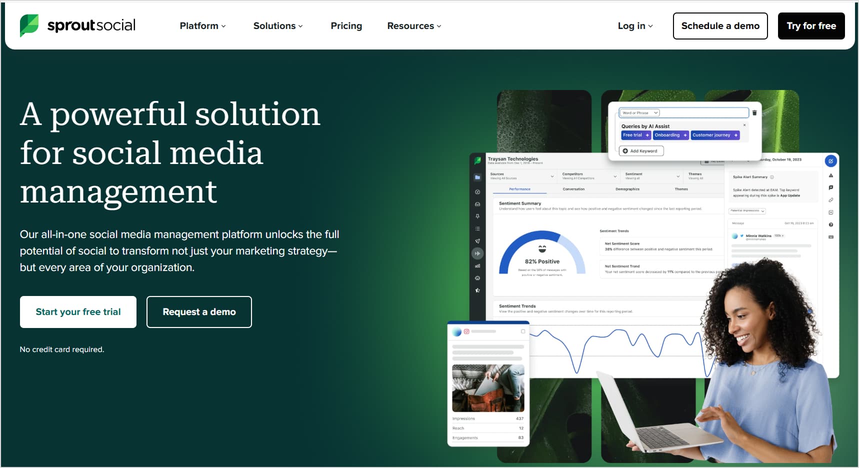 Sprout Social Website: An enterprise social media management tool