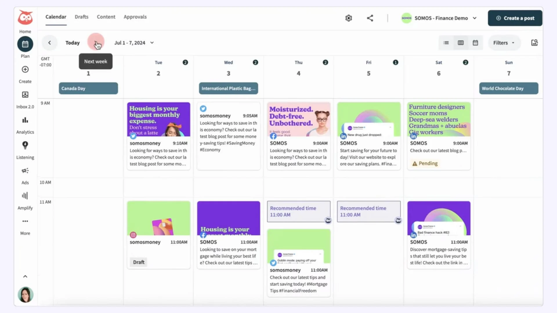 Hootsuite scheduling