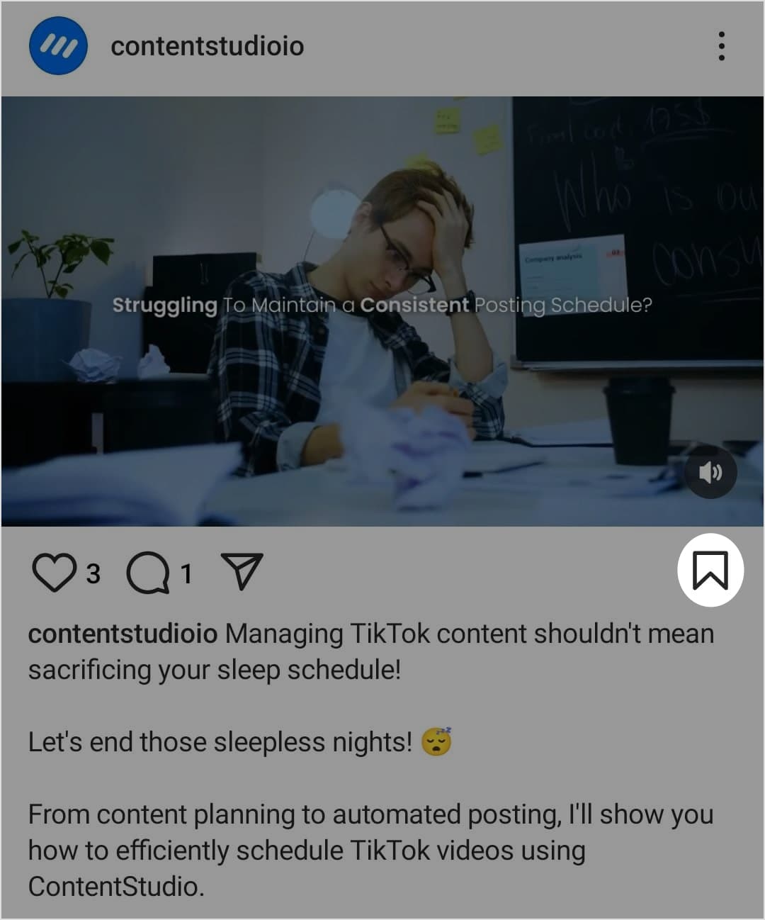 Instagram Save Bookmark Option