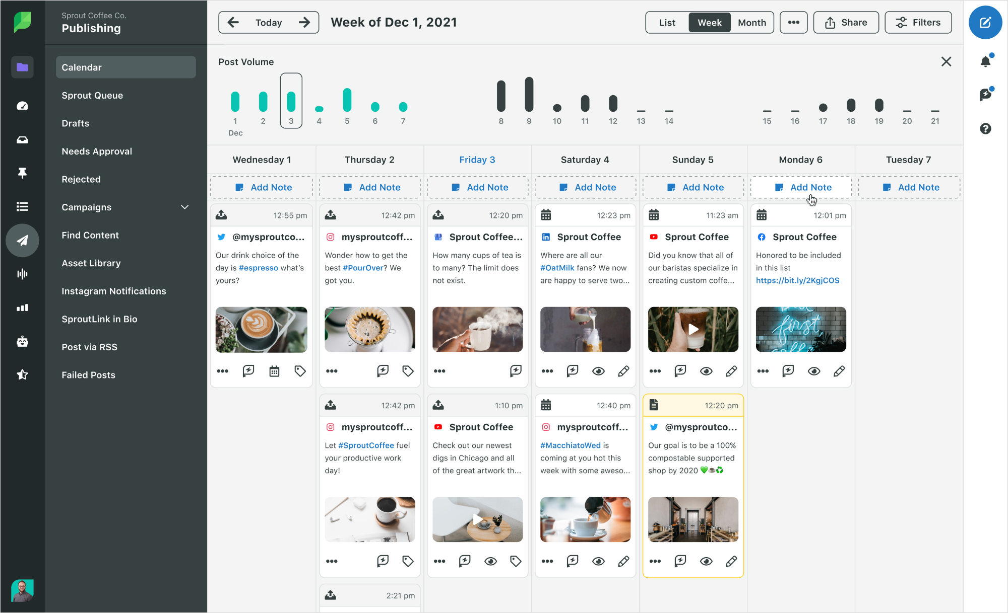 Sprout Social scheduling