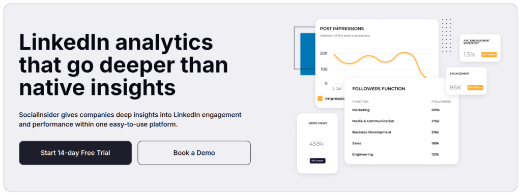 socialinsider linkedin analytics integration