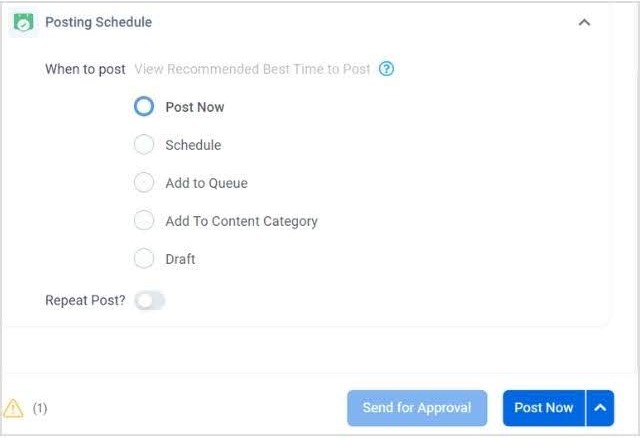 ContentStudio scheduling feature representing a robust social media management seamless workflows.