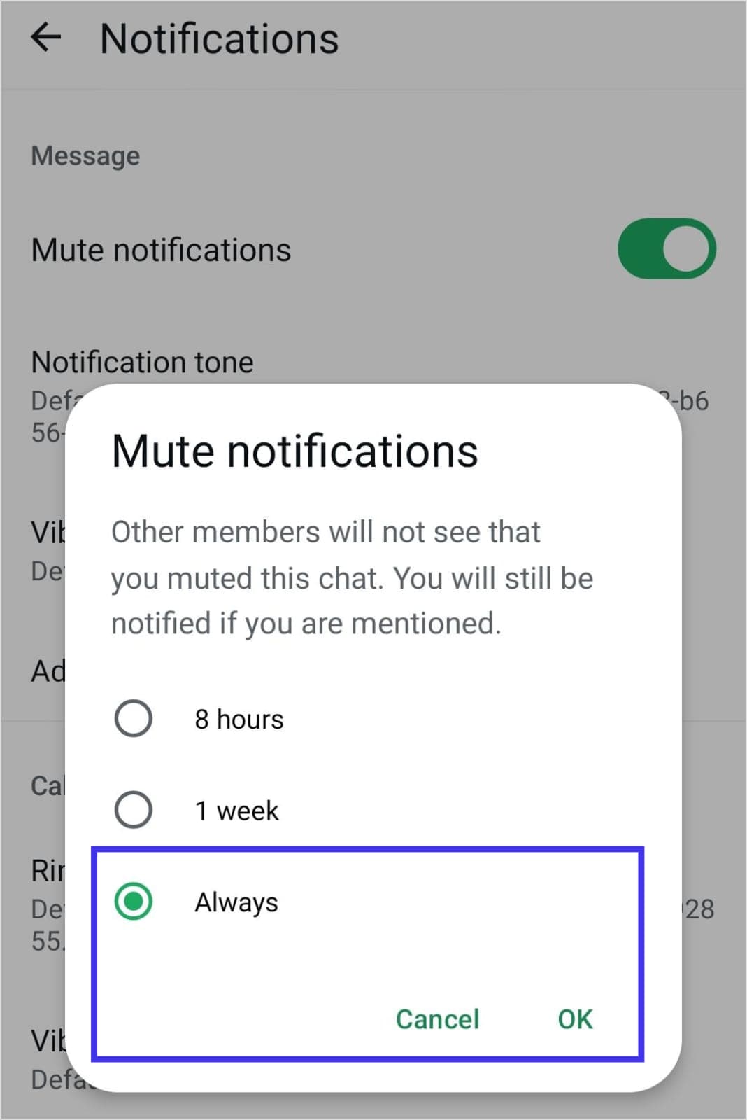 Choose to Mute Meta AI Notifications on WhatsApp