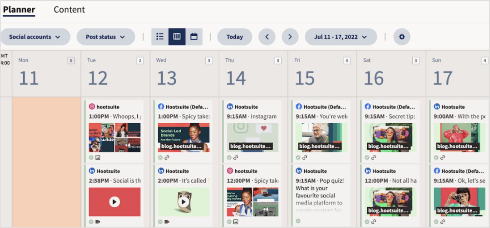 Hootsuite Calendar